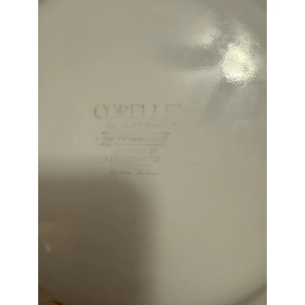 Corelle White & Blue Floral Round Glass 7